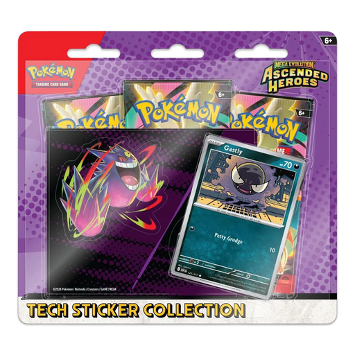 Pokemon - Mega Evolution: Ascended Heroes (Gastly) Tech Sticker Collection - Iconic Evolution