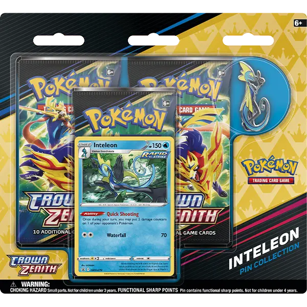 Crown Zenith - Pin Collection Rillaboom - Cinderace - Inteleon (Set of 3) - Iconic Evolution