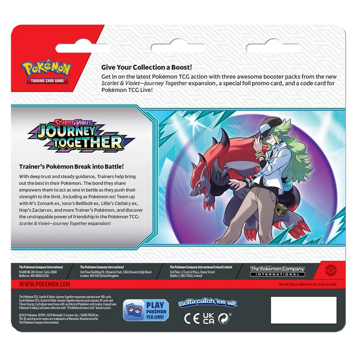 Scarlet & Violet: Journey Together - 3 Booster Blister [Yanmega] - Iconic Evolution