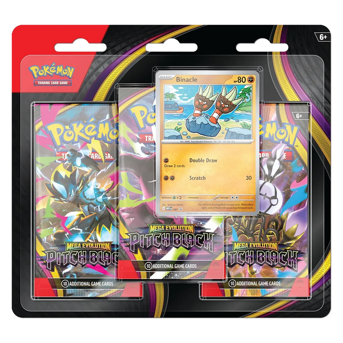 Mega Evolution: Pitch Black - 3-Pack Blister [Binacle] - Iconic Evolution