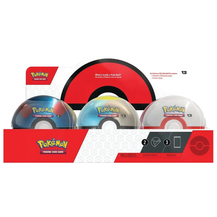 Pokeball Tin Display (Q4 2024) - Iconic Evolution