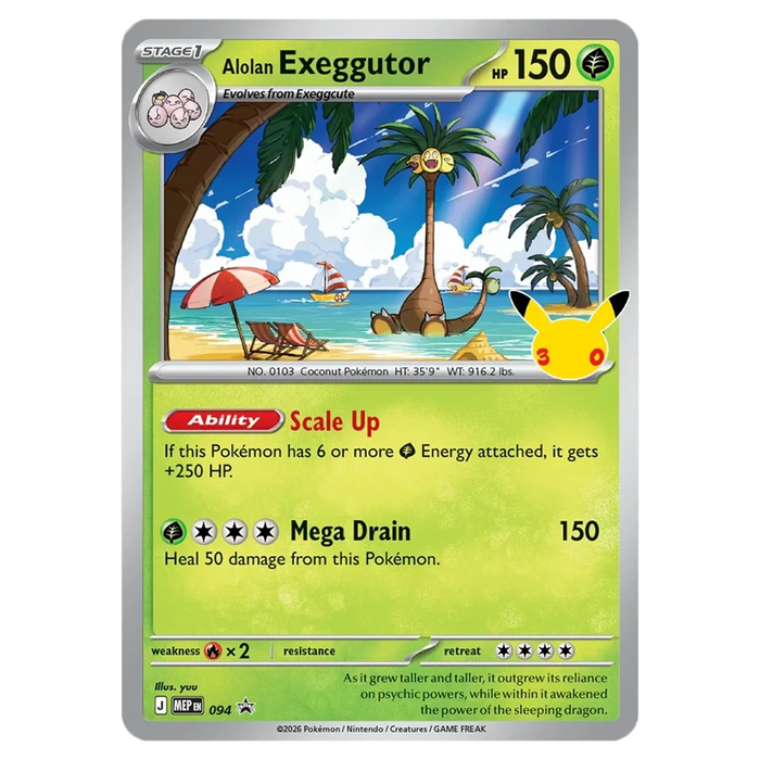 [PREORDER] 30th Celebration - Alolan Exeggutor & Lucario Tech Sticker Collection [Set of 2] - Iconic Evolution
