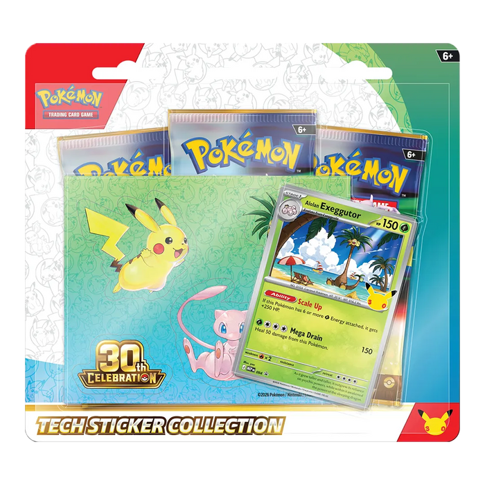 [PREORDER] 30th Celebration - Alolan Exeggutor & Lucario Tech Sticker Collection [Set of 2] - Iconic Evolution