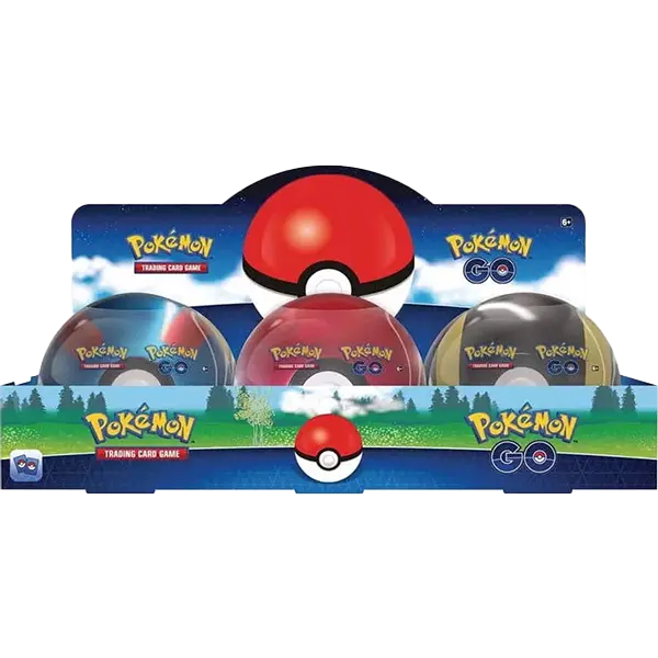 Pokemon GO - Pokeball Tin Display (6 Tins) - Iconic Evolution