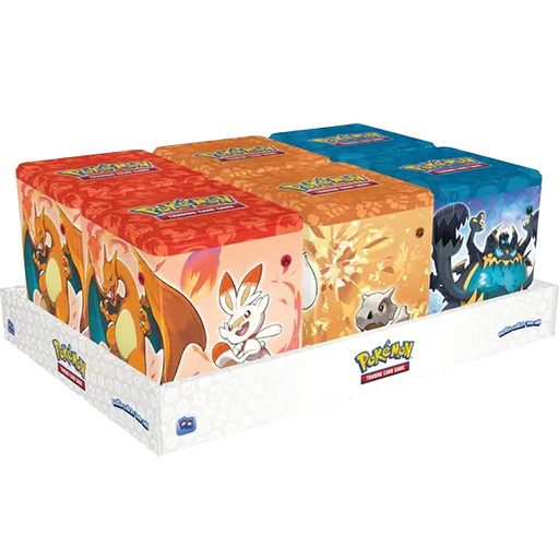Pokemon Stacking Tins Display: Fighting-Fire-Darkness (Q4 2022) - Iconic Evolution