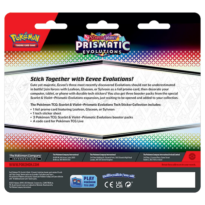 Scarlet & Violet: Prismatic Evolutions - Tech Sticker Collection [Set of 3] - Iconic Evolution