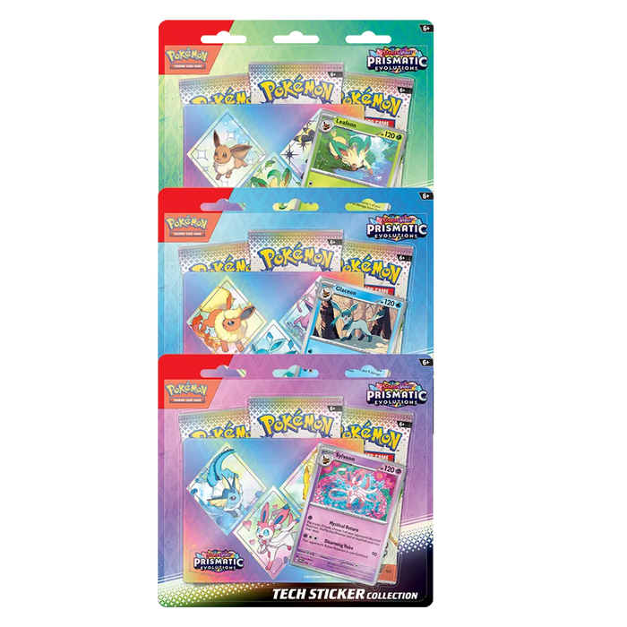Scarlet & Violet: Prismatic Evolutions - Tech Sticker Collection [Set of 3] - Iconic Evolution