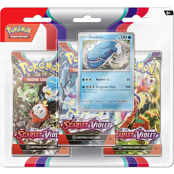 Scarlet & Violet - 3 Booster Pack Blister (Dondozo) - Iconic Evolution