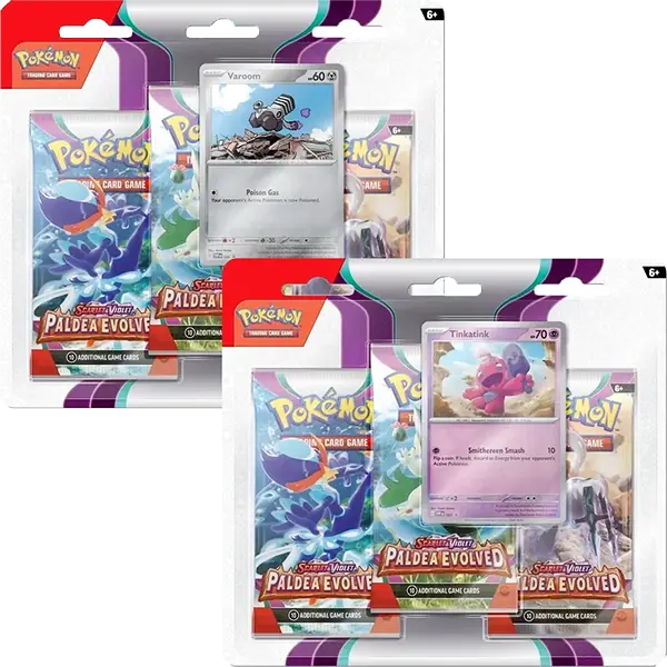 Scarlet and Violet: Paldea Evolved - 3 Pack Blister (Set of 2) - Iconic Evolution