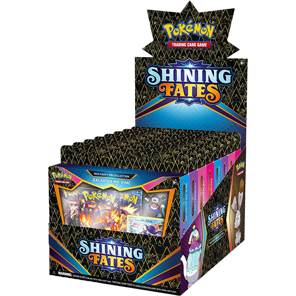 Shining Fates - Mad Party Pin Collection Display (8 Boxes) - Iconic Evolution