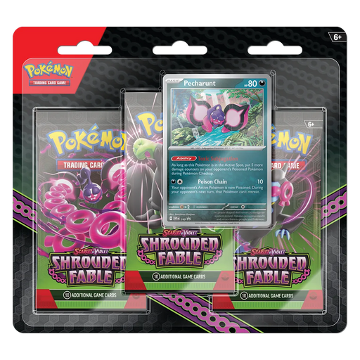 Scarlet & Violet: Shrouded Fable - 3 Pack Blister [Pecharunt] - Iconic Evolution