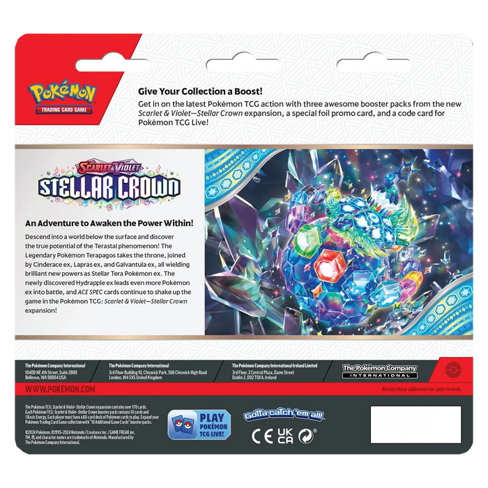 Scarlet & Violet: Stellar Crown- 3 Pack Blister [Tinkaton] - Iconic Evolution