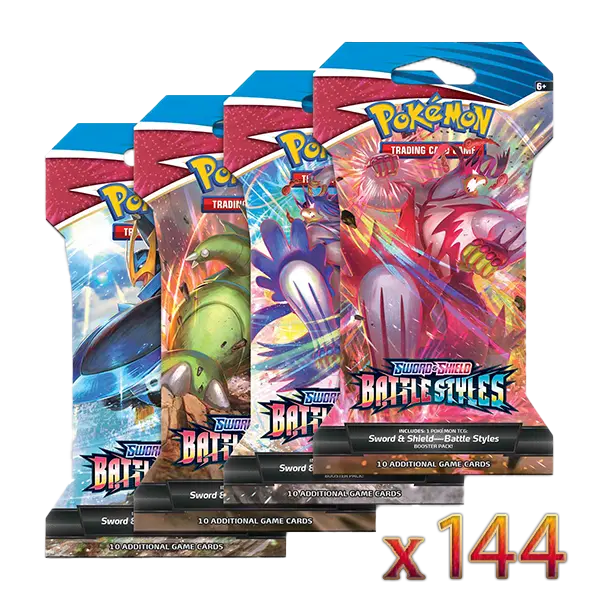 Sword & Shield: Battle Styles - Sleeved Booster Case (144 Boosters) - Iconic Evolution