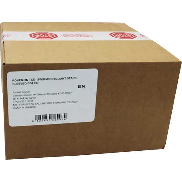 Sword & Shield: Brilliant Stars - Sleeved Booster Case (144 Boosters) - Iconic Evolution