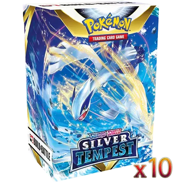 Sword & Shield: Silver Tempest - Build & Build Battle Box Display (10 Boxes) - Iconic Evolution