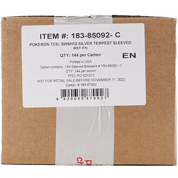 Sword & Shield: Silver Tempest- Sleeved Booster Case (144 Boosters) - Iconic Evolution