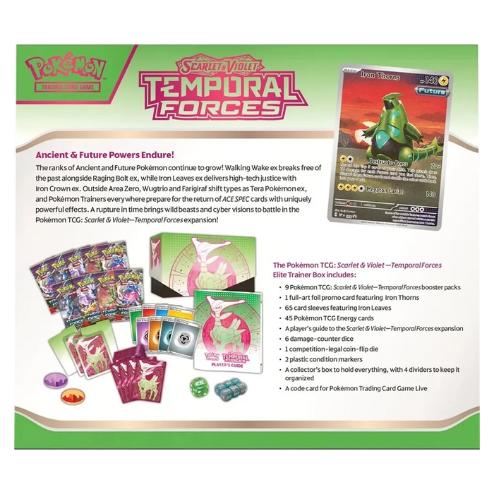 Scarlet & Violet: Temporal Forces - Elite Trainer Box [Iron Leaves] - Iconic Evolution