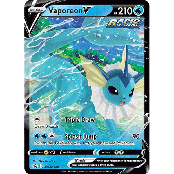 Eevee Evolutions Tin (Vaporeon V) - Iconic Evolution
