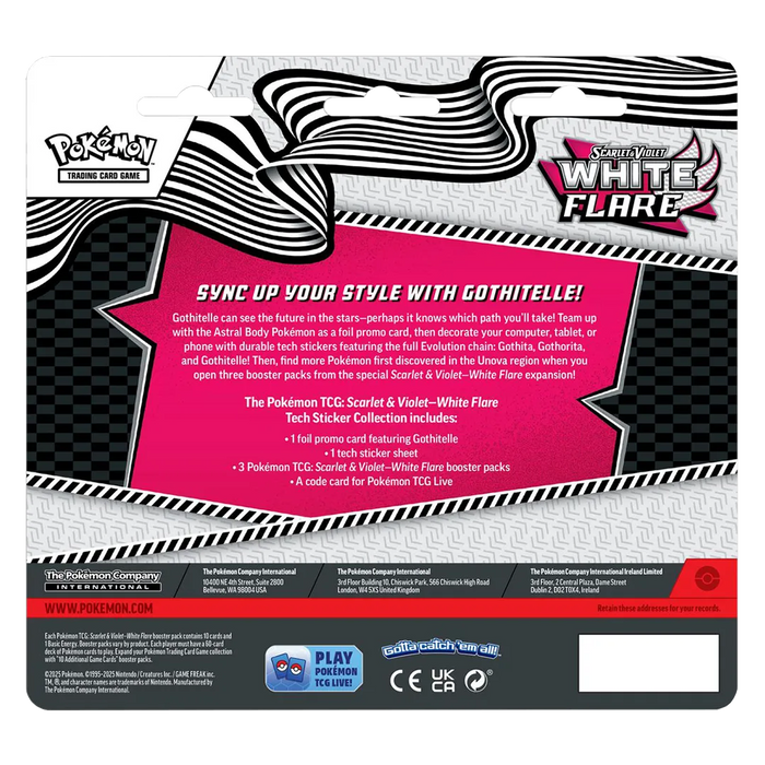 White Flare Tech Sticker Collection - Iconic Evolution